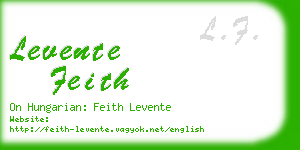 levente feith business card